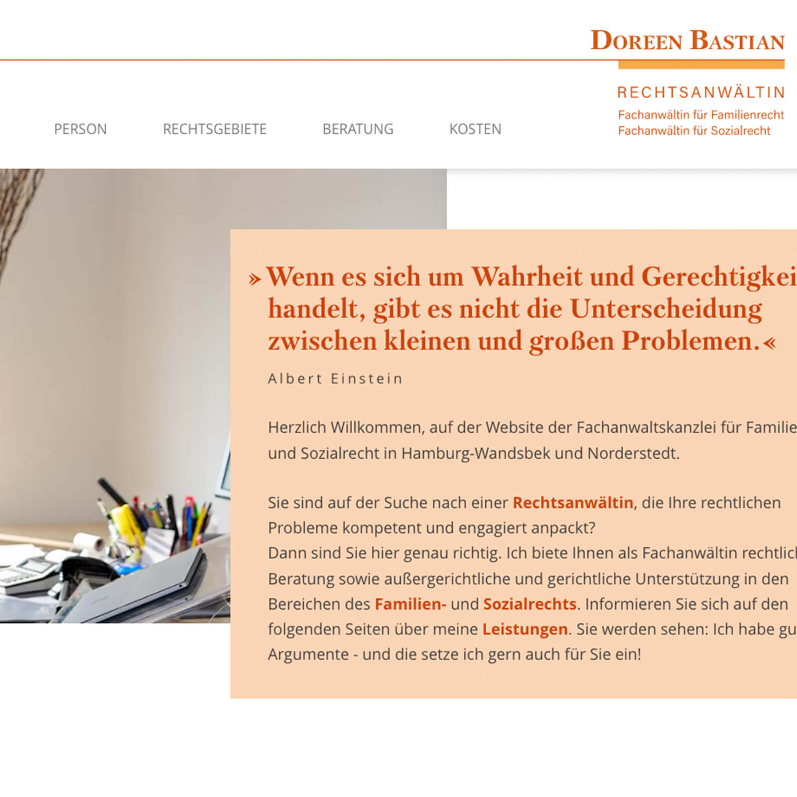Kuki Design Rechtsanwältin Bastian Vorschau Webdesign Webseitengestaltung