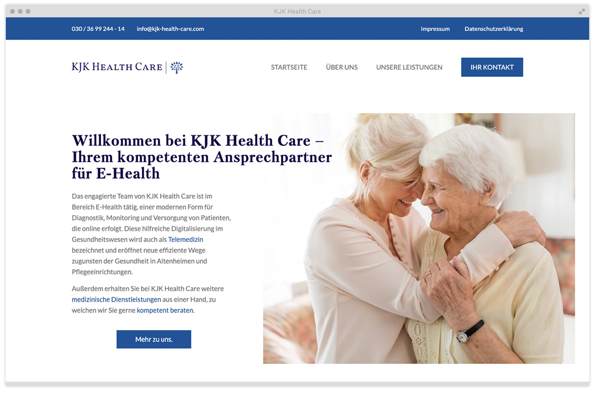 Kuki Design Web Design Gestaltung Webseiten Umsetzung WordPress Telemedizin KJK Health Care